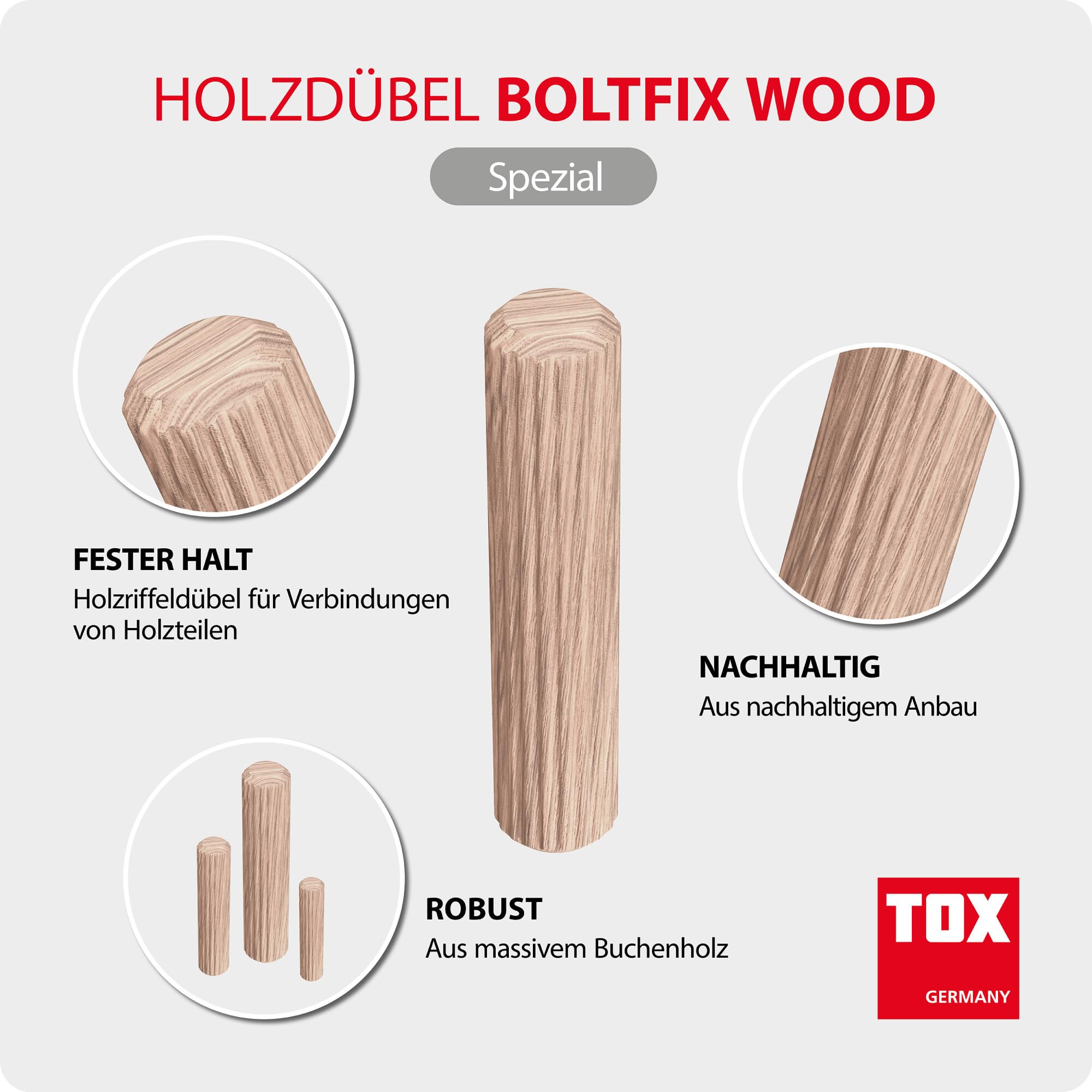 tox-boltfix-wood-xl-holzd-bel-10-40-buche-400-st-ck-12-bleistifte-set image 2