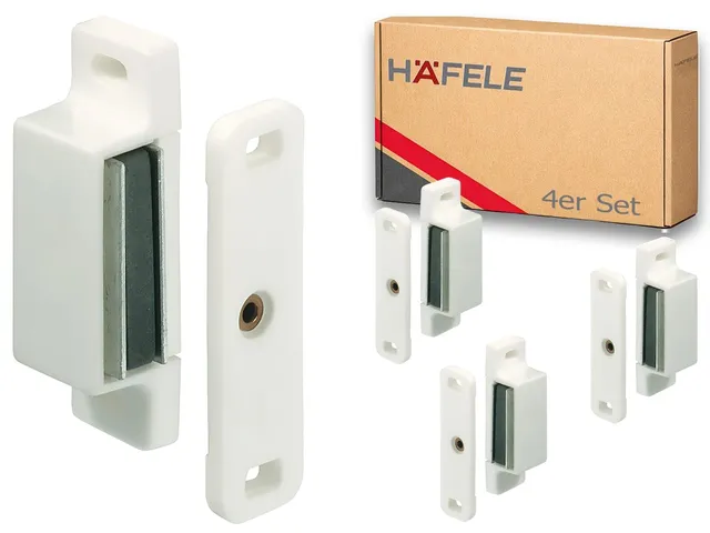 h-fele-246-26-711-magnetverschluss-3-4-kg-wei-kunststoff-zum-schrauben-4-st-ck image 1