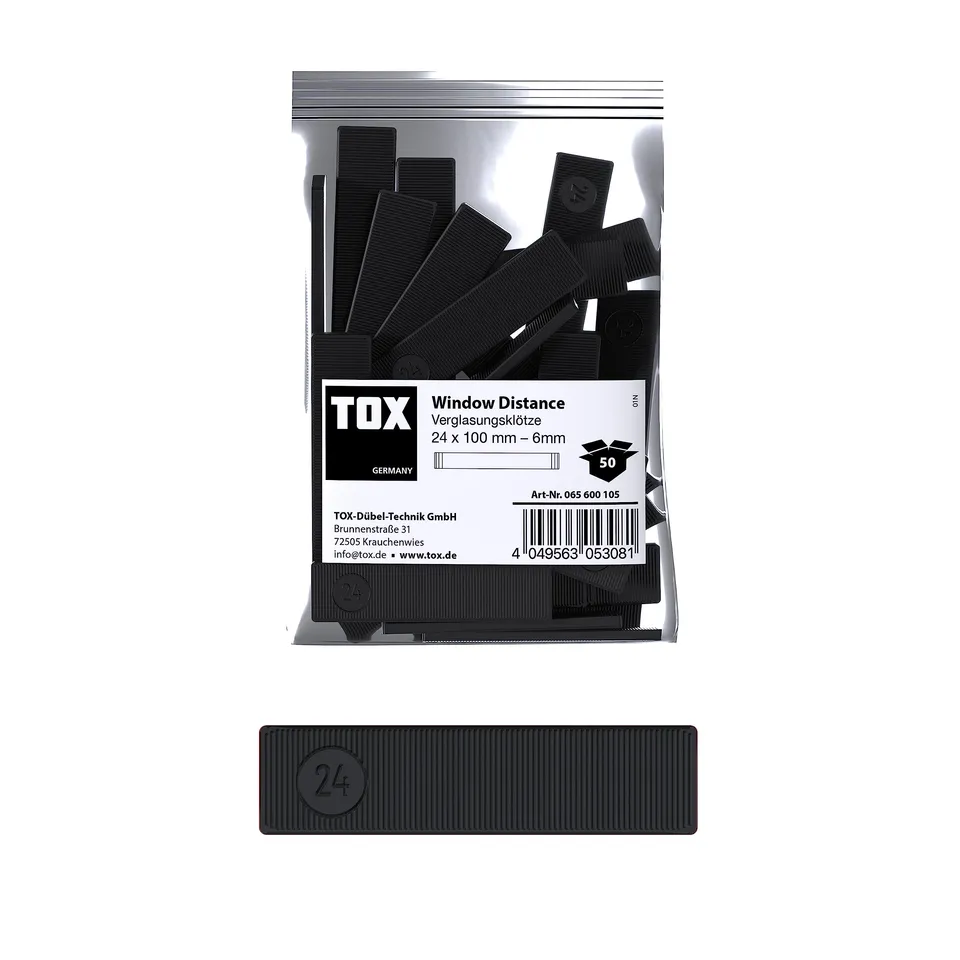 tox-window-distance-verglasungsklotz-24-x-100-x-6-mm-50-st-ck-polypropylen image 1
