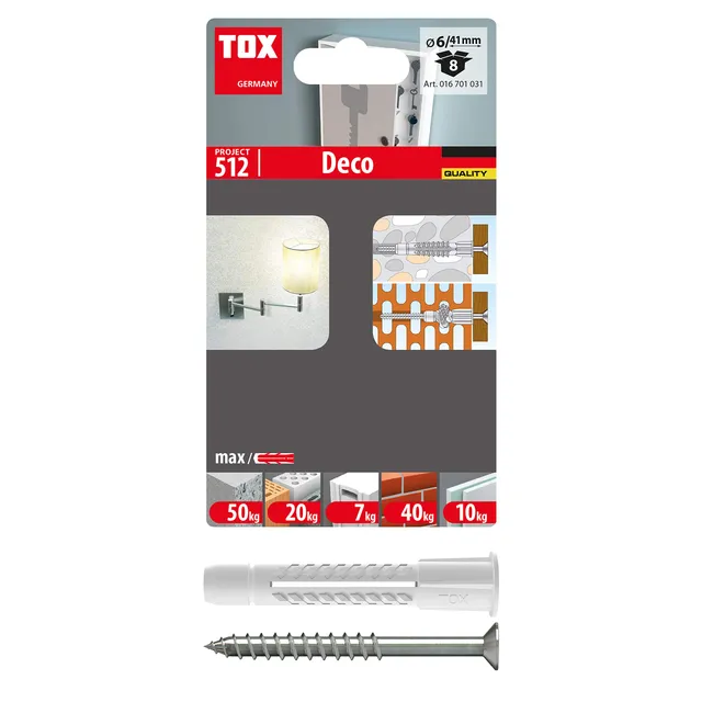 tox-deco-6-41-allzweckd-bel-mit-schraube-8-st-ck image 1
