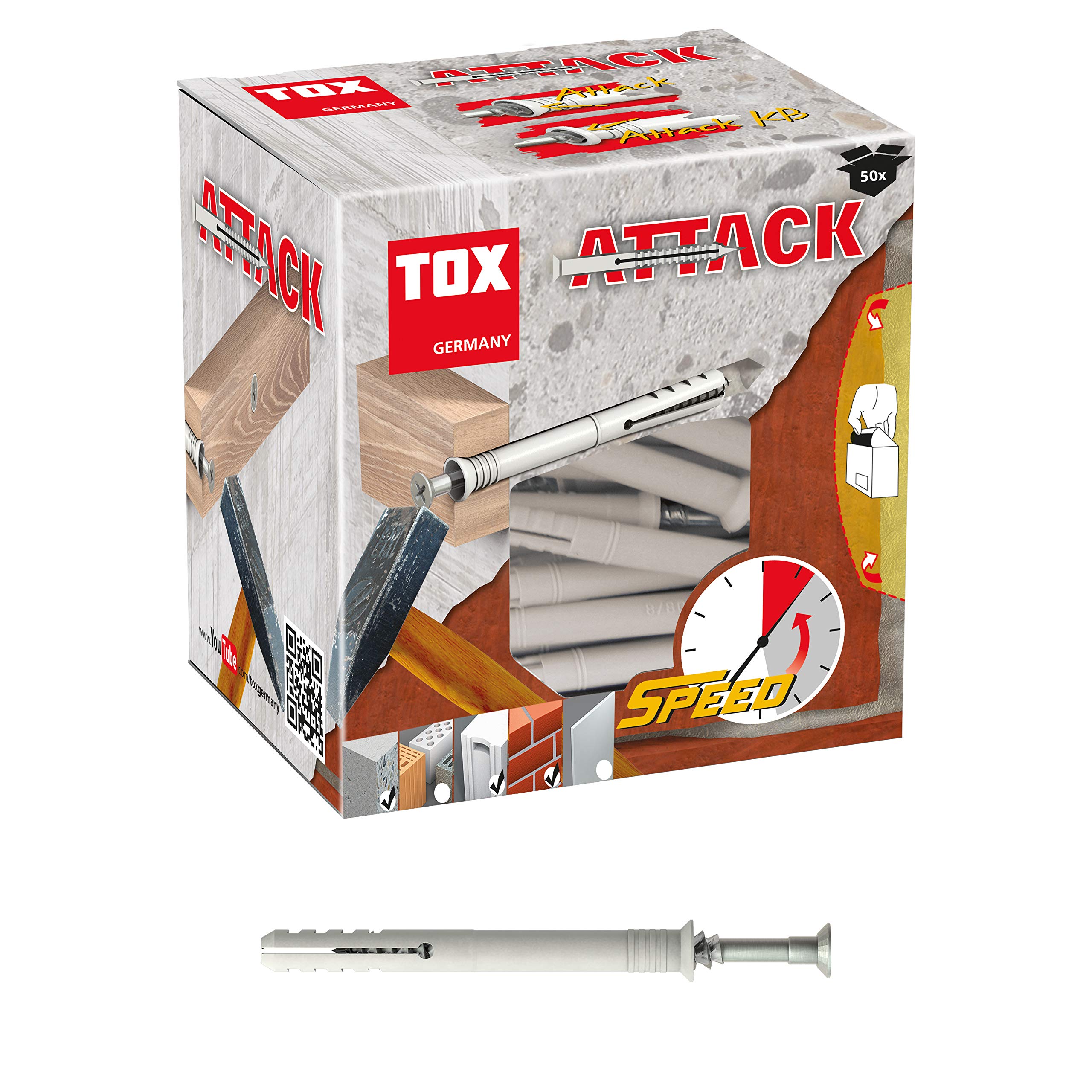 tox-nageld-bel-attack-8-120-mit-schraube-5-x-125-mm-50-stk image 1