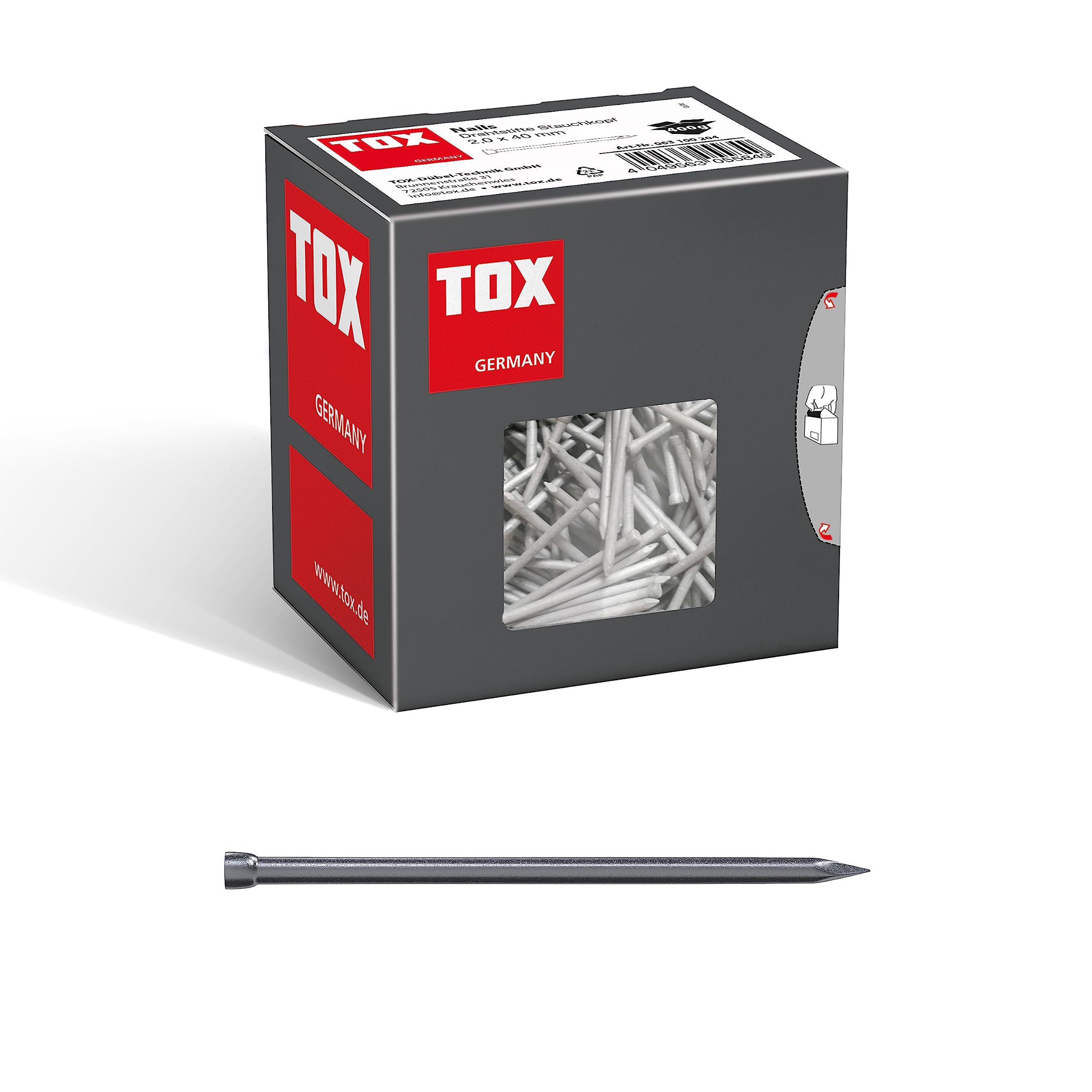 tox-nails-1-4-x-25-mm-drahtstifte-stauchkopf-400-g image 6