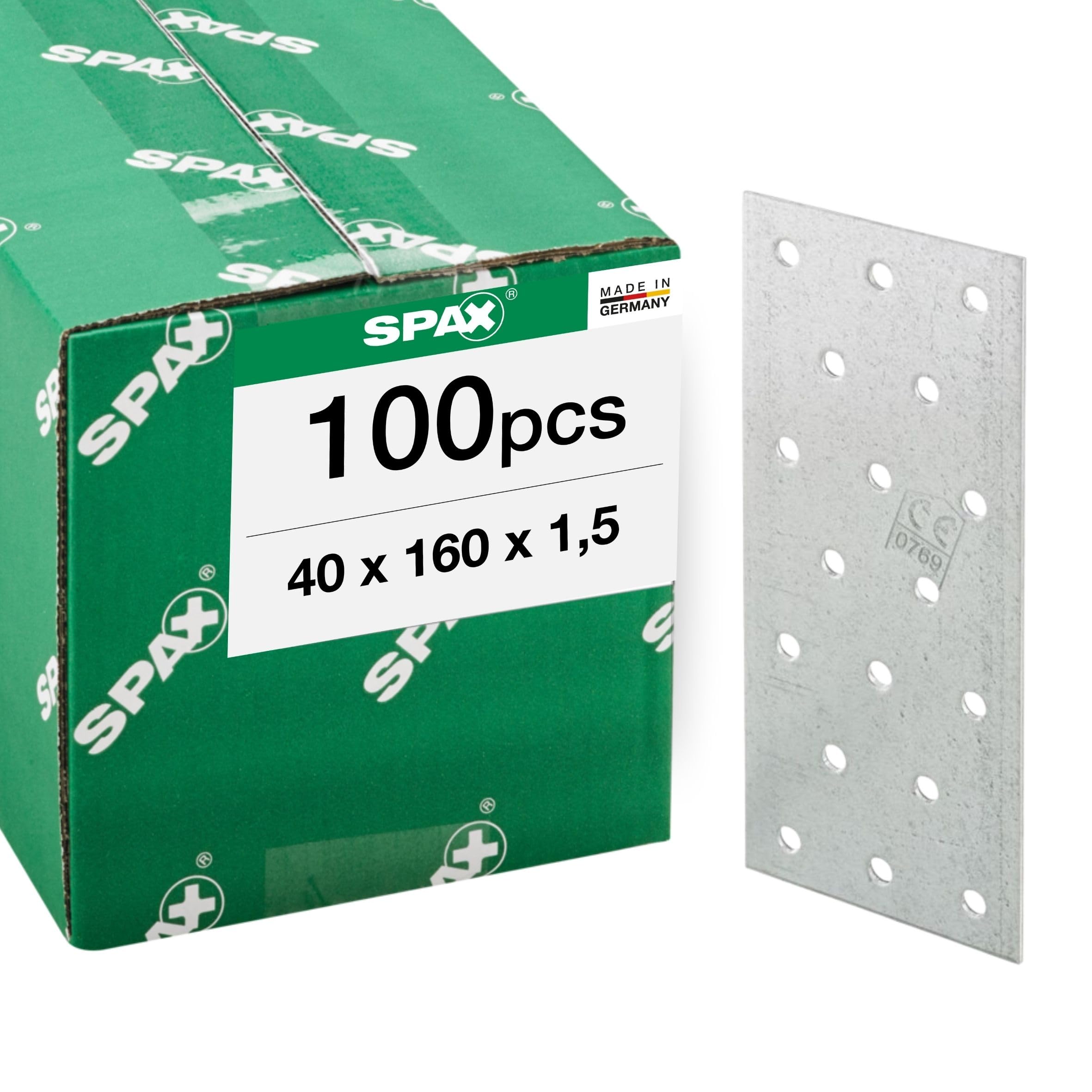 spax-lochplatte-40x160x1-5-mm-flachverbinder-verzinkt-100-stk image 1