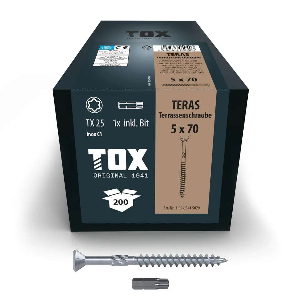 tox-teras-terrassenschrauben-5-0-x-70-mm-c1-edelstahl-tx25-200-st-ck image 1