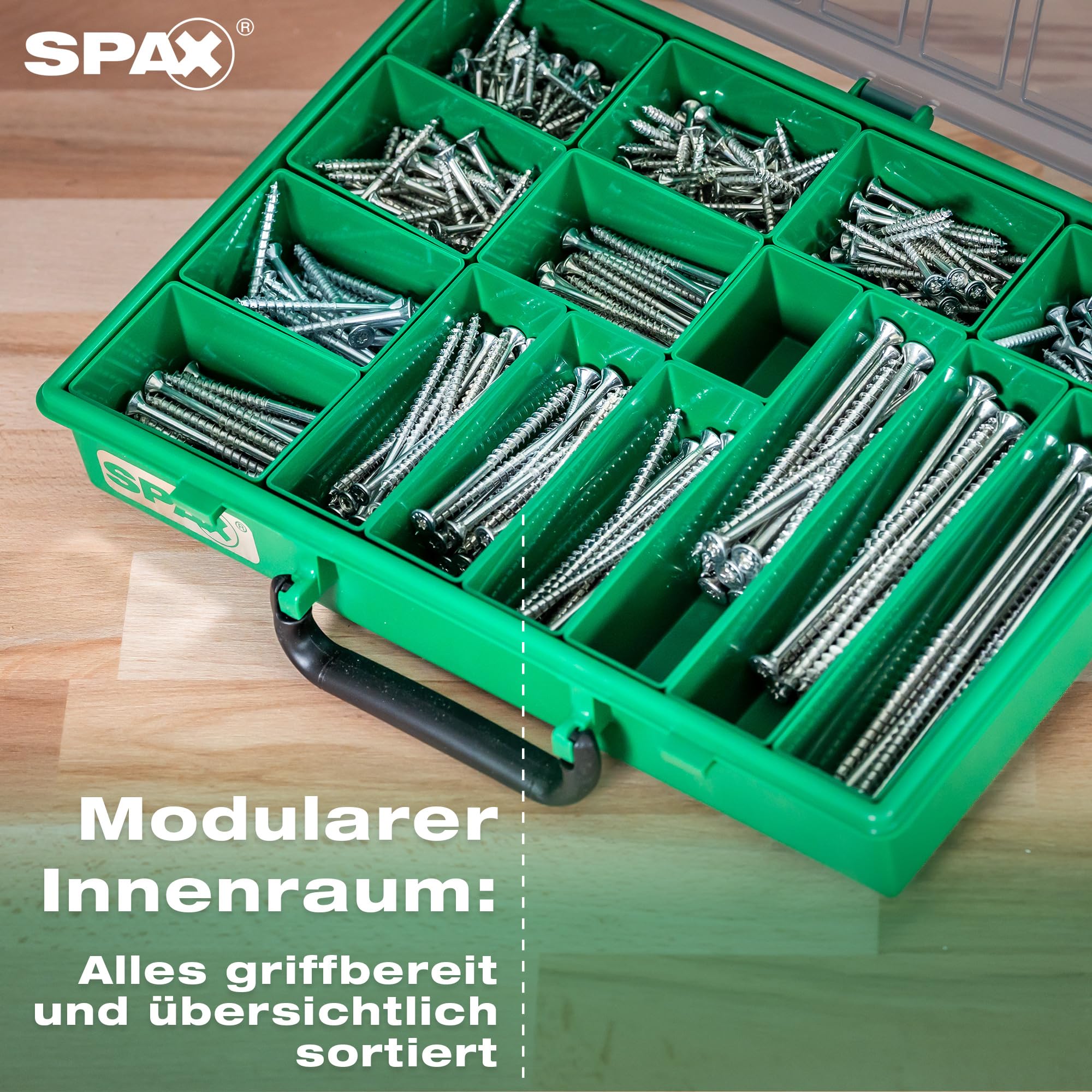 spax-wirox-schrauben-set-teilgewinde-senkkopf-384-st-in-14-gr-en-mit-3-bits image 6