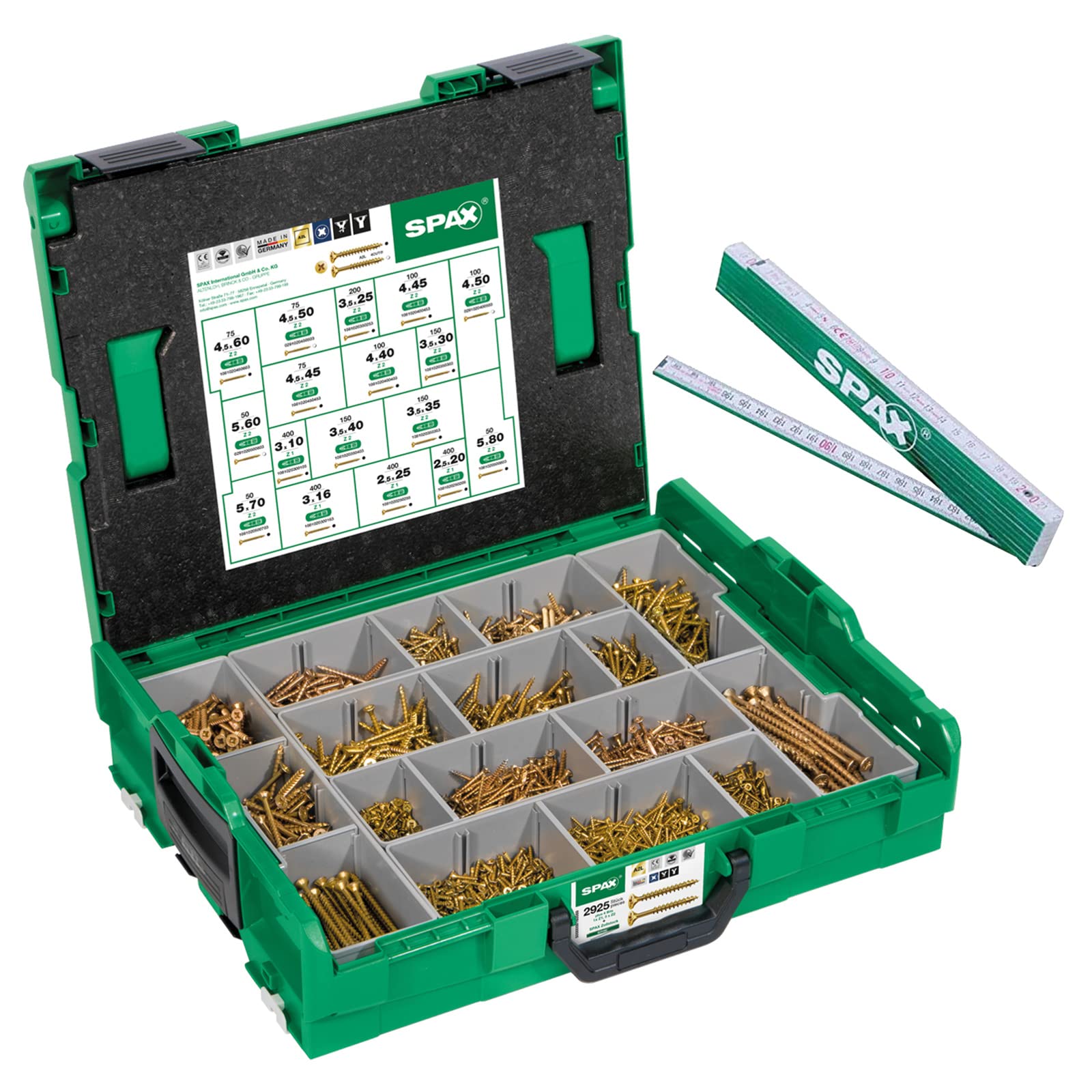 spax-montagekoffer-l-boxx-yellox-schrauben-set-2-930-teilig-z1-z3 image 1