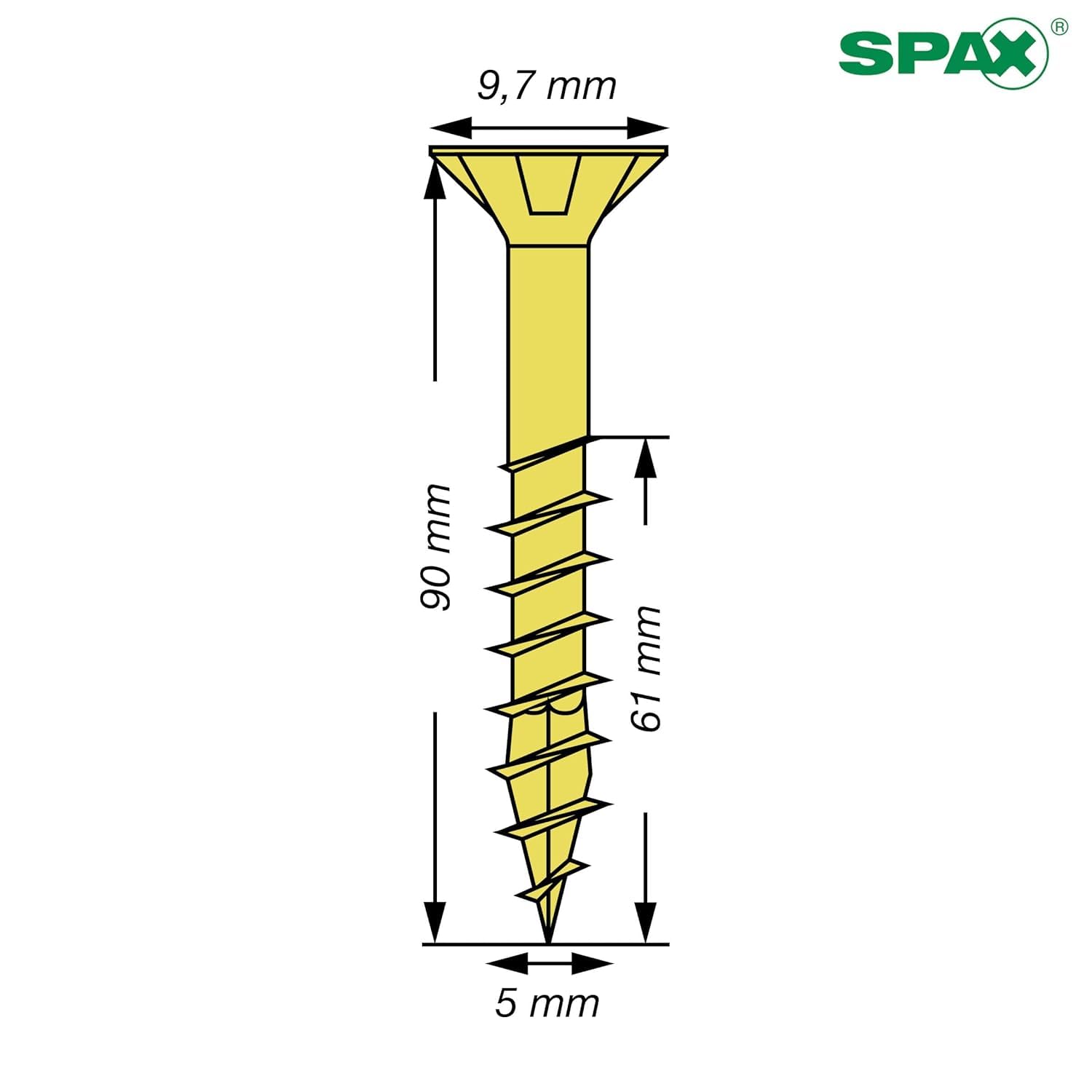 spax-universalschraube-5-x-90-mm-180-st-senkkopf-z2-teilgewinde-yellox image 2