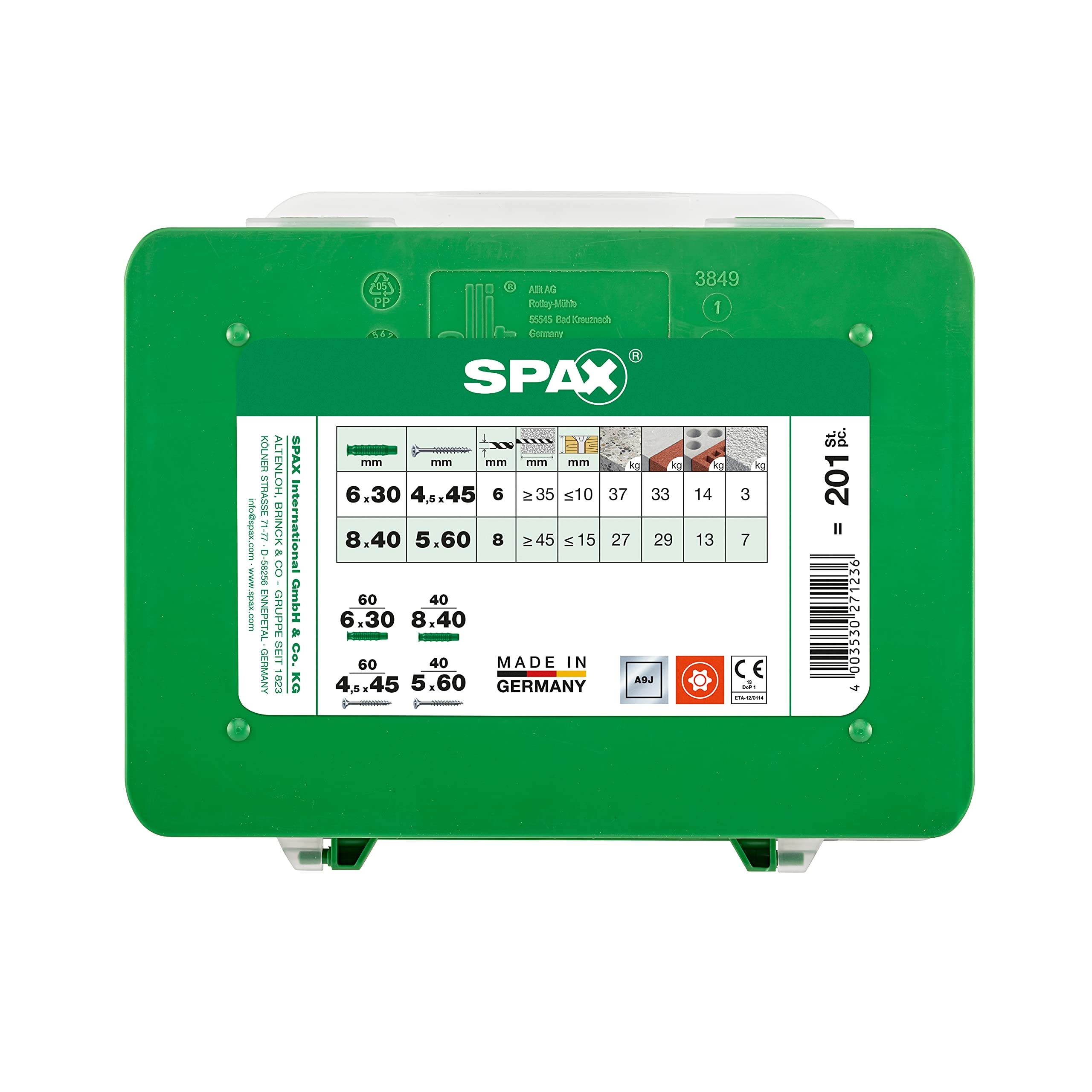 spax-sortimentsbox-d-bel-schrauben-set-t20-201-teile-f-r-innenbereich image 6