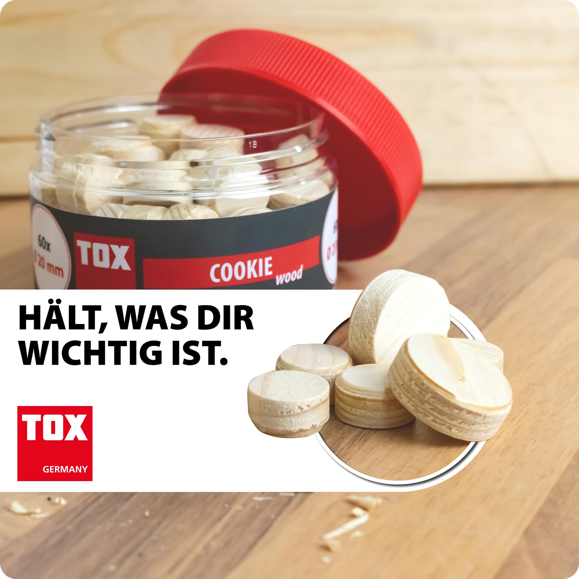 tox-cookie-wood-querholzpl-ttchen-set-225-tlg-15-20-25-30-mm-fichte image 5
