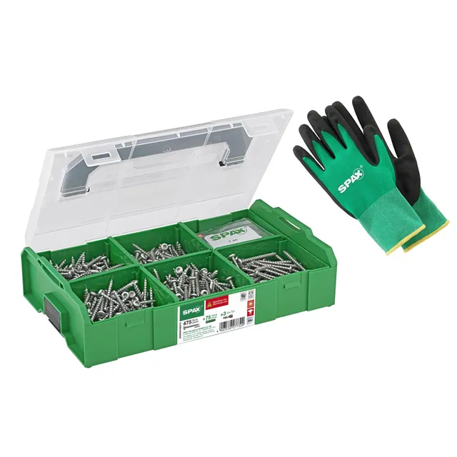 spax-elektriker-set-l-boxx-mini-553-teilig-halbrundkopfschrauben-d-bel-bits image 1
