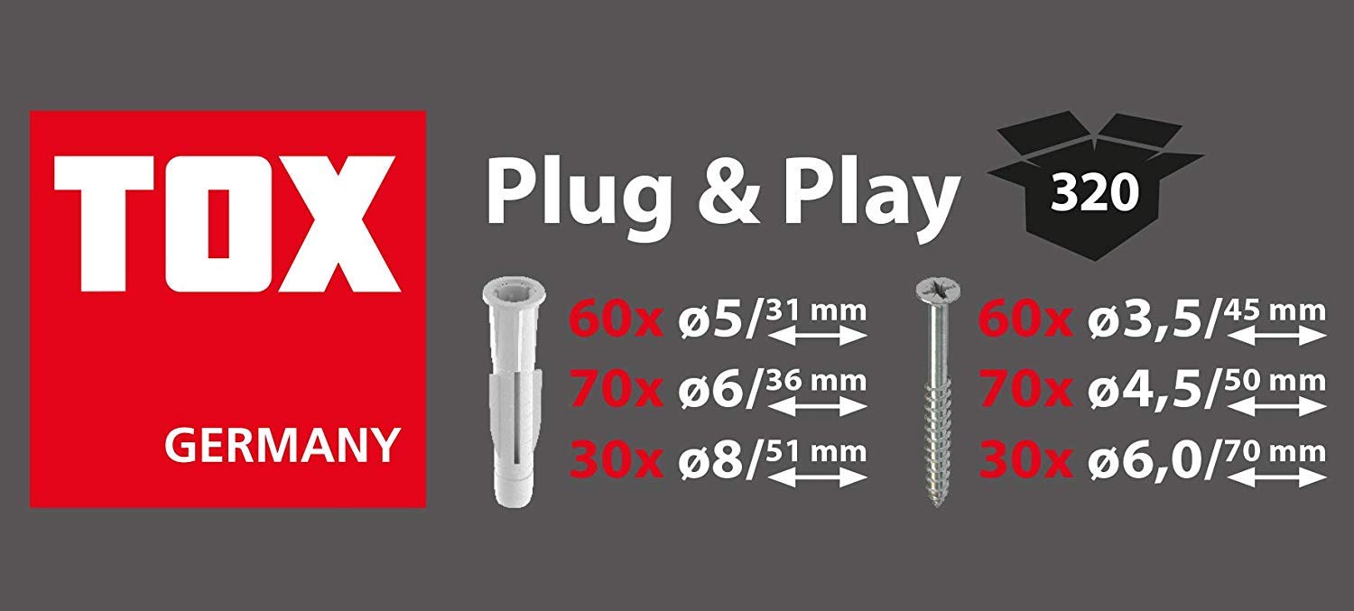 tox-sortimentskoffer-plug-play-trika-schrauben-320-tlg image 6