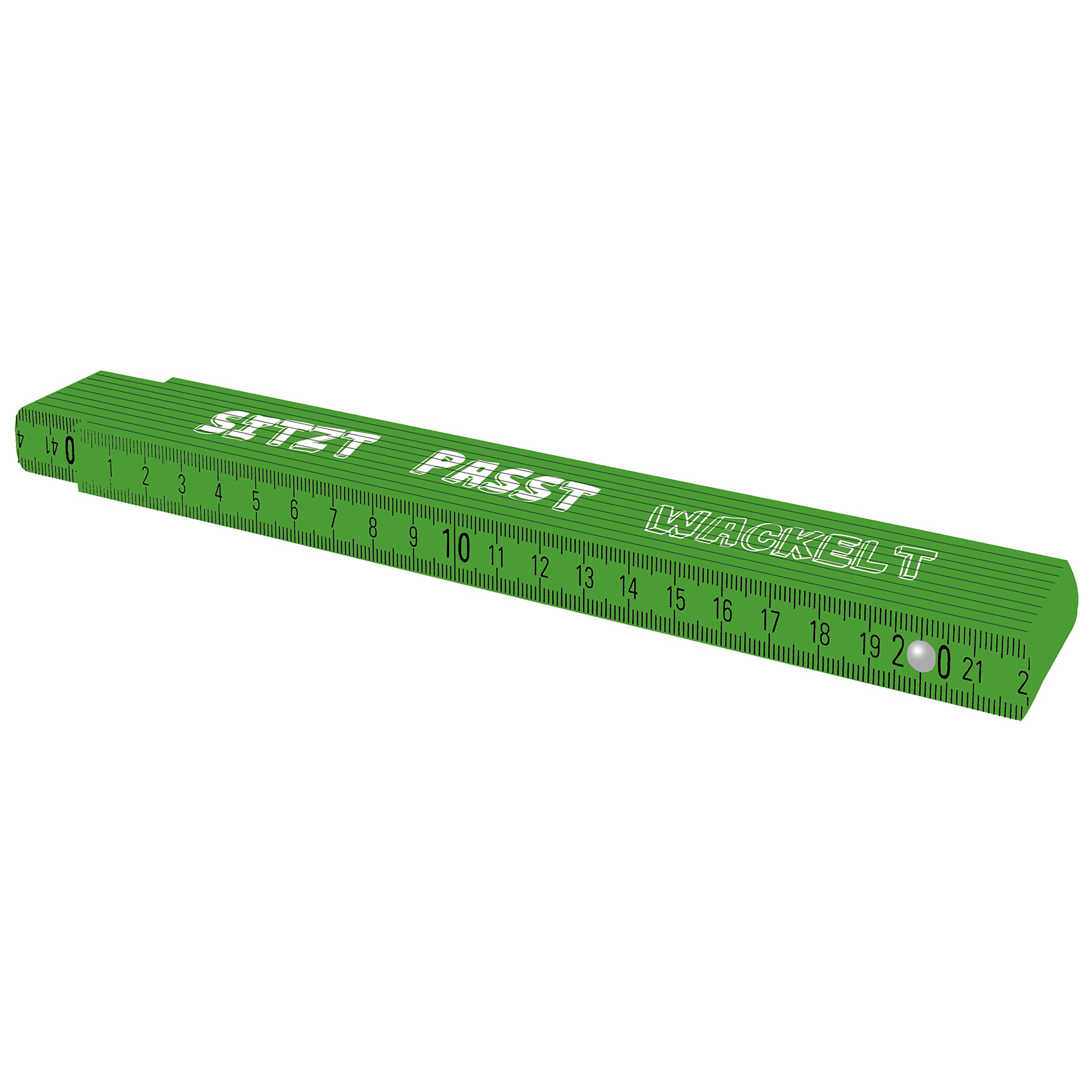 tox-sitzt-passt-wackelt-zollstock-2-m-gr-n-gliederma-stab-aus-buchenholz image 2