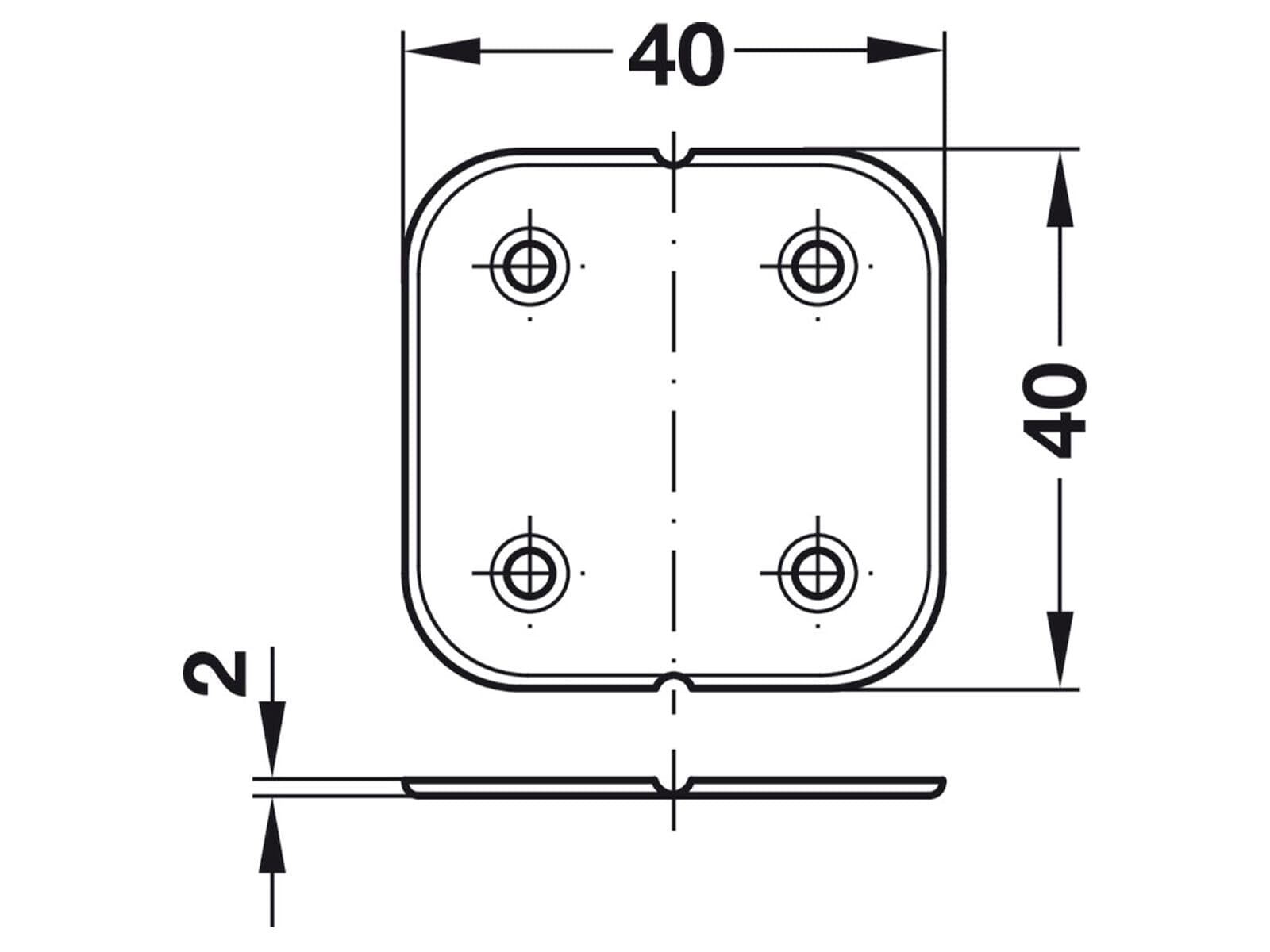 h-fele-351-93-125s1-gelenkloses-scharnier-braun-100er-pack-zum-schrauben image 3
