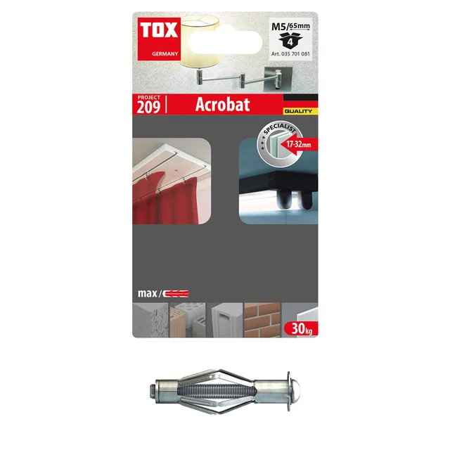 tox-acrobat-m5x65-metall-hohlraumd-bel-mit-schraube-4-st-ck image 1