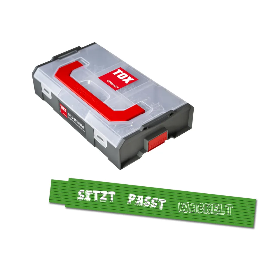 tox-l-boxx-mini-spanplattenschrauben-set-094909169-500-tlg-4-mm-tx-meterstab-2-m image 1
