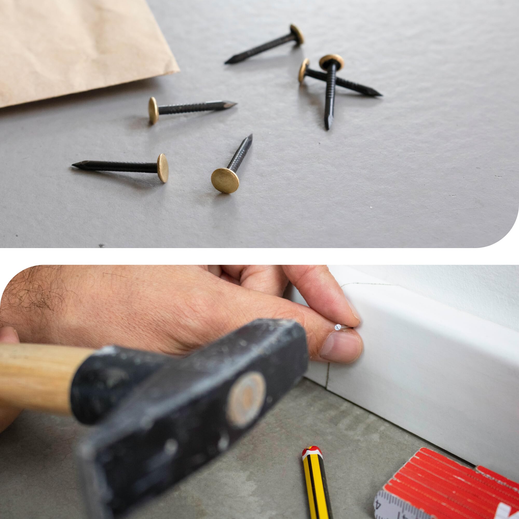 tox-home-classic-bildernagel-set-2-0x20-25-30-mm-mit-messingkopf-schlosserhammer image 6