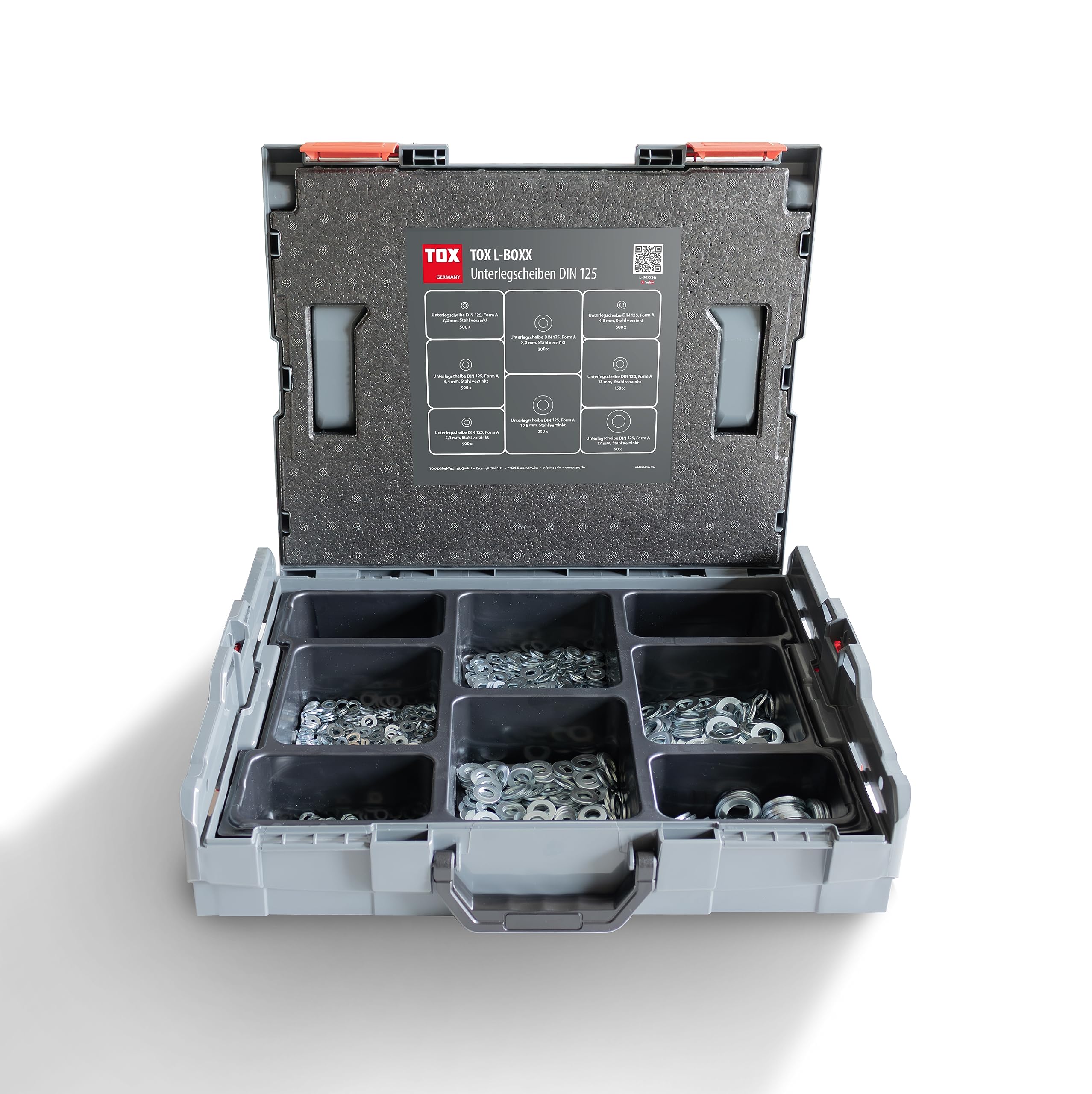tox-l-boxx-unterlegscheiben-sortiment-din-125-verzinkt-2700-teile image 2