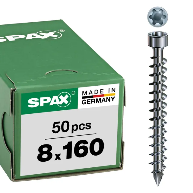 spax-in-force-holzbauschraube-8-x-160-mm-50-st-ck-vollgewinde-zylinderkopf-t-sta image 1