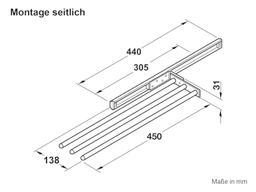 h-fele-510-50-735-handtuchhalter-mit-3-stangen-450-mm-wei-zur-seiten-obermontage image 8