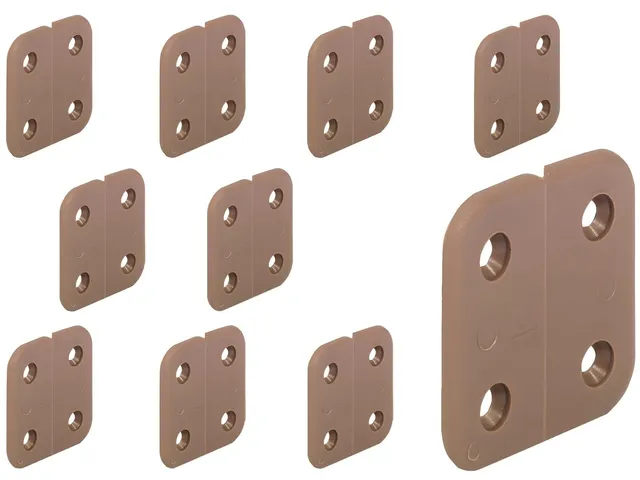 h-fele-351-93-125s1-gelenkloses-scharnier-braun-100er-pack-zum-schrauben image 1