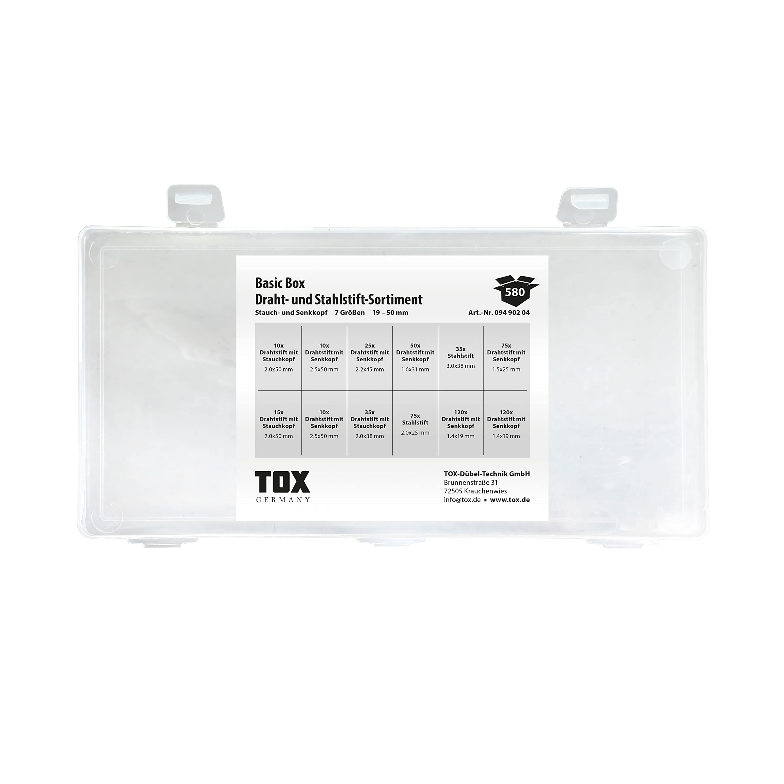 tox-draht-und-stahlstift-sortiment-1-4-3-0-mm-x-19-50-mm-580-teilig image 4