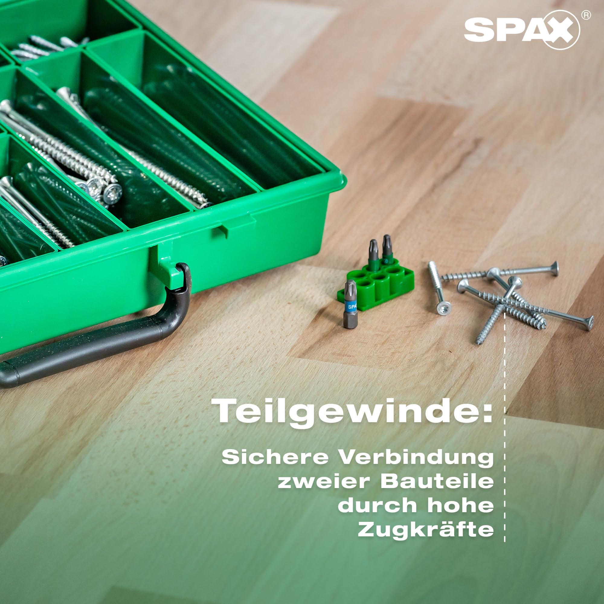 spax-wirox-schrauben-set-teilgewinde-senkkopf-384-st-in-14-gr-en-mit-3-bits image 3