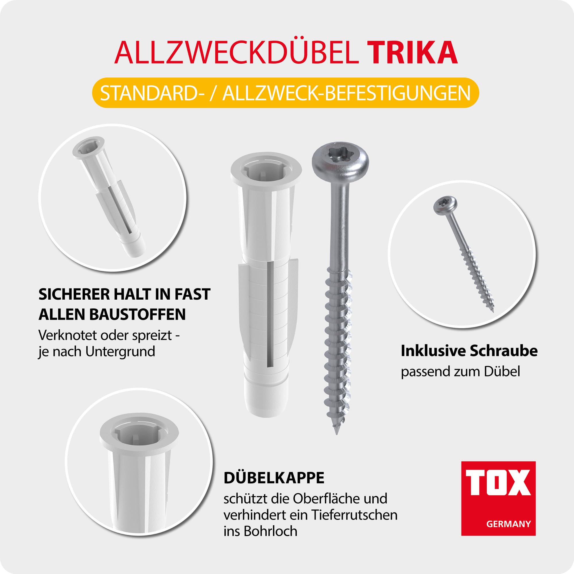 tox-trika-allzweckd-bel-set-mit-schrauben-ph-5-tlg-steinbohrersatz-011909048 image 2