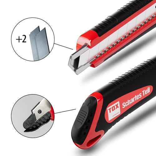 tox-cuttermesser-18-mm-abs-kunststoff-rot-mit-2-ersatzklingen image 8