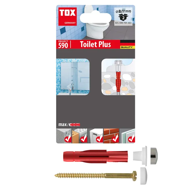 tox-toilet-plus-stand-wc-befestigung-tri-8x51-messing-6x85-2-st-ck image 1