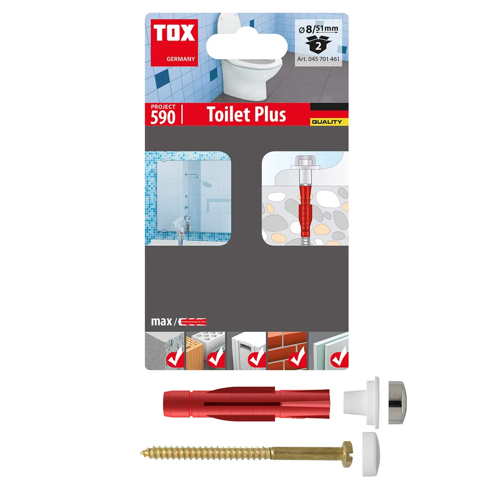 tox-toilet-plus-stand-wc-befestigung-tri-8x51-messing-6x85-2-st-ck image 1