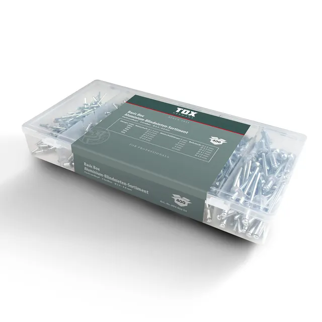 tox-blindnieten-sortiment-aluminium-flachrundkopf-400-teilig-6-gr-en image 1