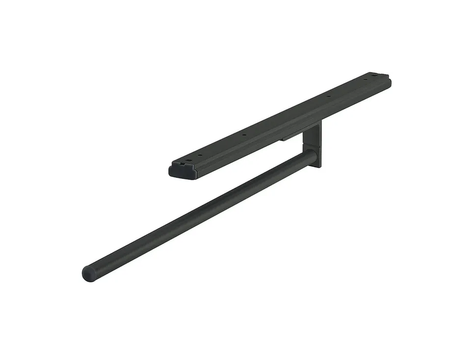 h-fele-handtuchhalter-510-50-315-mit-1-stange-ausziehbar-schwarz image 1