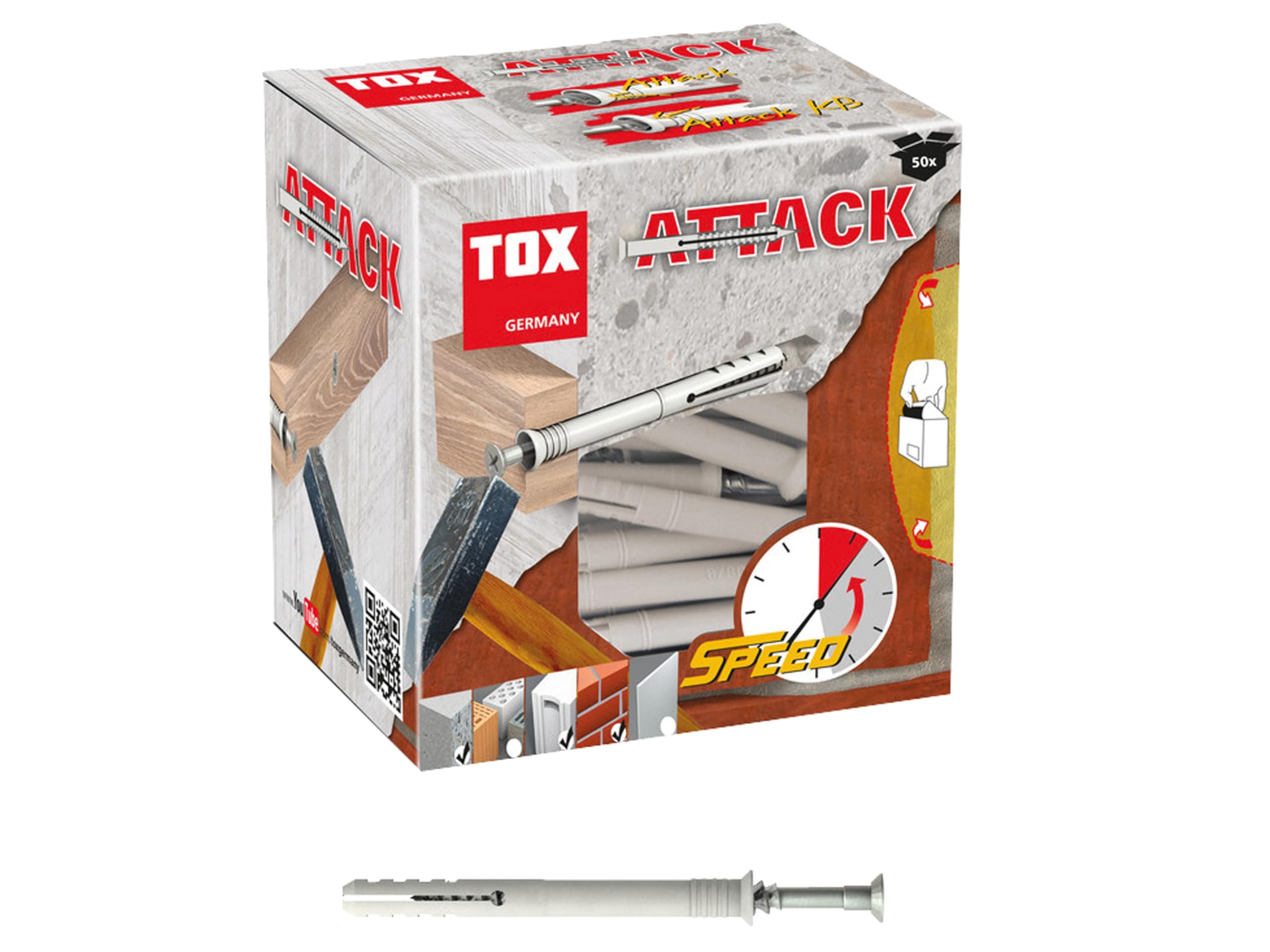 tox-nageld-bel-attack-8-x-100-mm-mit-nagelschraube-50-st-ck image 1