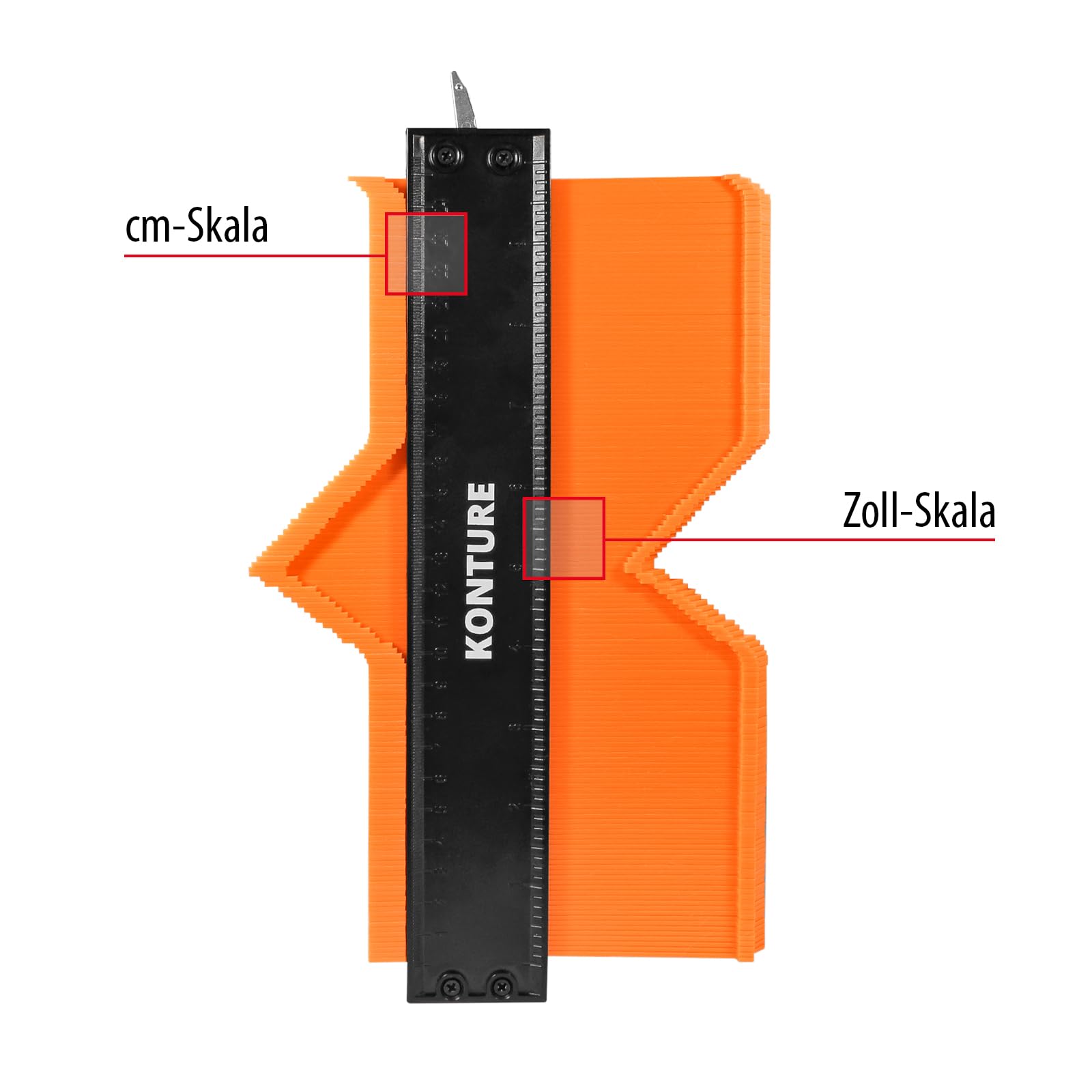 tox-konturenlehre-konture-10-zoll-25-5-cm-mit-klemmhebel-und-lineal image 2