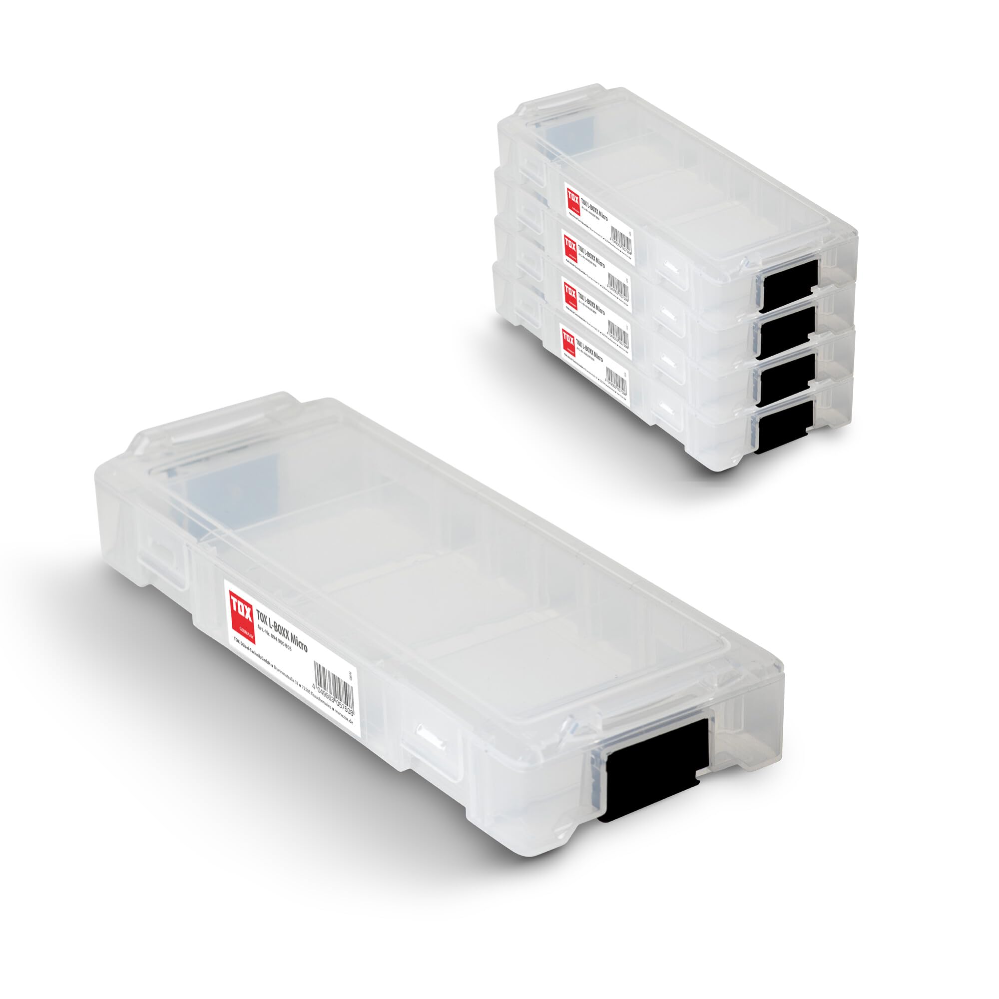 tox-l-boxx-micro-sortimentskoffer-5er-set-transparent image 1