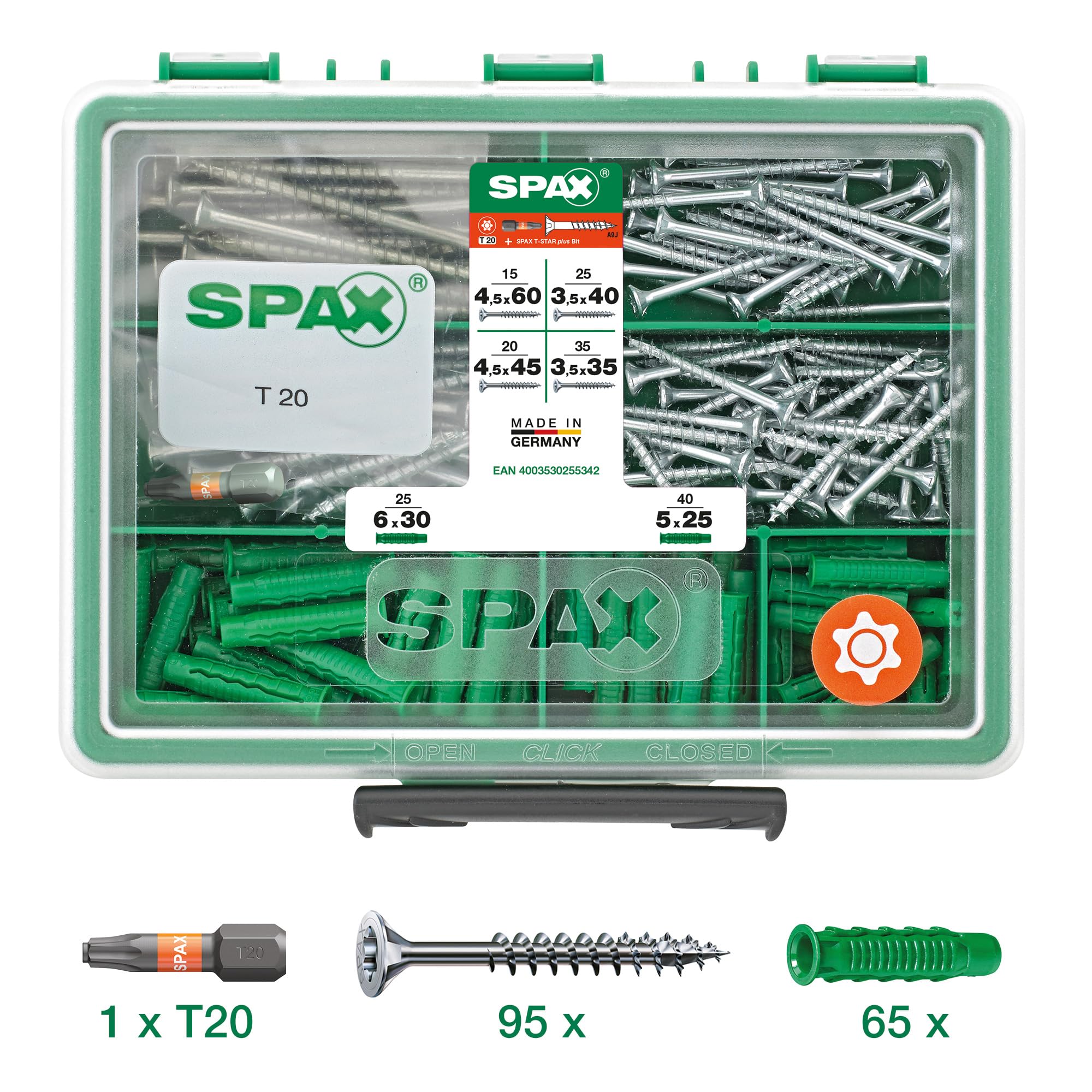 spax-schrauben-d-belset-160-teilig-universalschrauben-spreizd-bel-mit-t-star-plu image 2