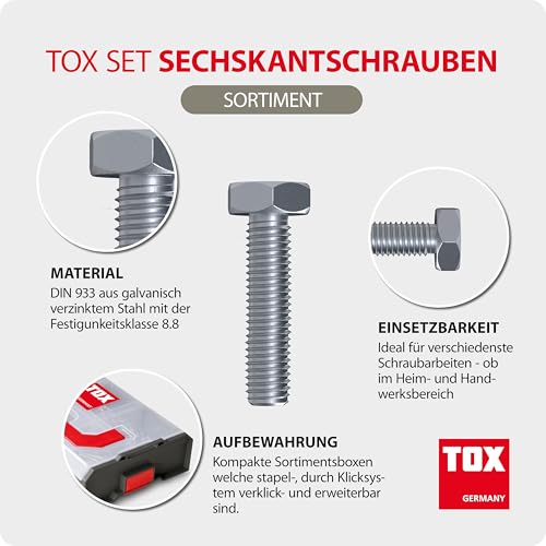 tox-l-boxx-mini-set-mit-sechskantschrauben-m5-m10-muttern-scheiben-2190-teile image 6