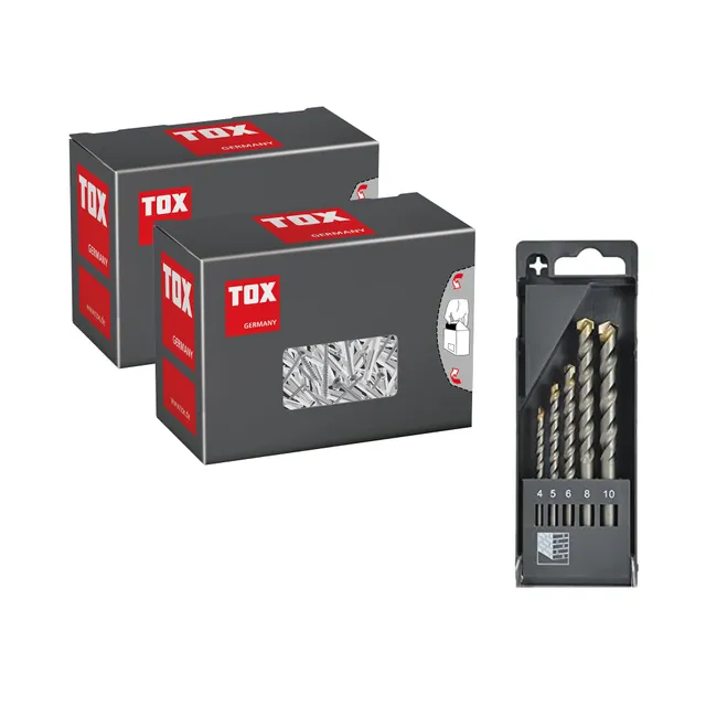 tox-trika-allzweckd-bel-set-mit-schrauben-ph-5-tlg-steinbohrersatz-011909048 image 1