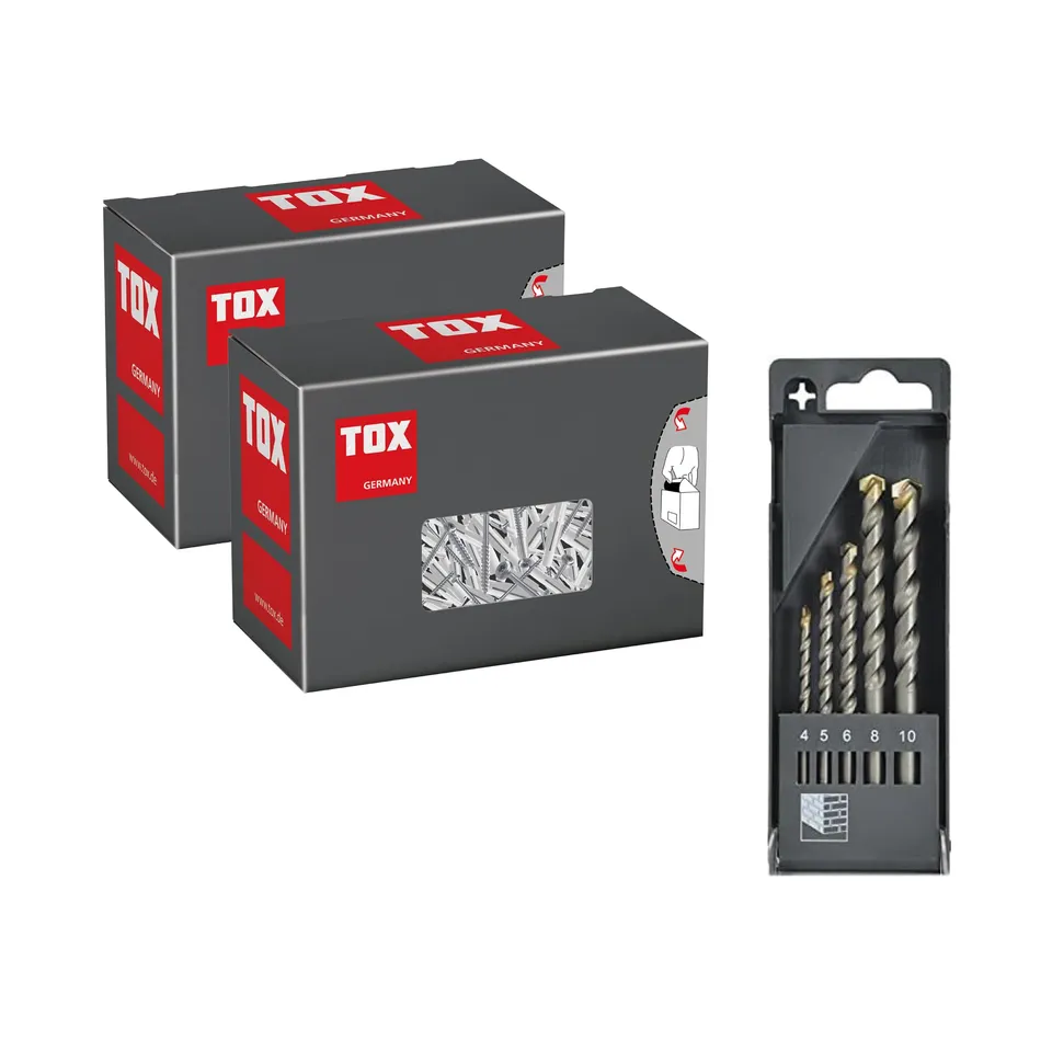 tox-trika-allzweckd-bel-set-mit-schrauben-ph-5-tlg-steinbohrersatz-011909048 image 1