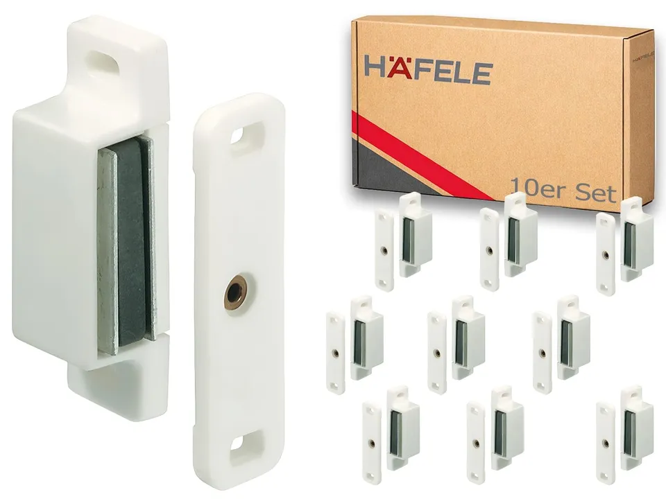 h-fele-246-26-711-magnetverschluss-3-4-kg-wei-kunststoff-zum-schrauben-10-st-ck image 1