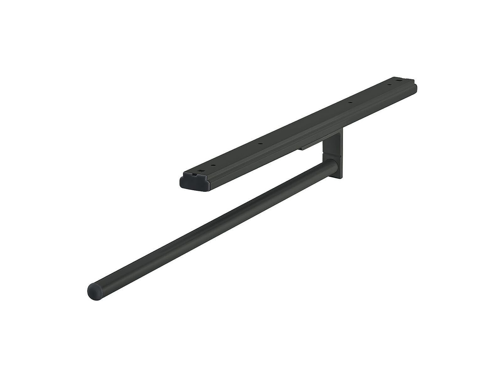 h-fele-handtuchhalter-510-50-315-mit-1-stange-ausziehbar-schwarz image 1