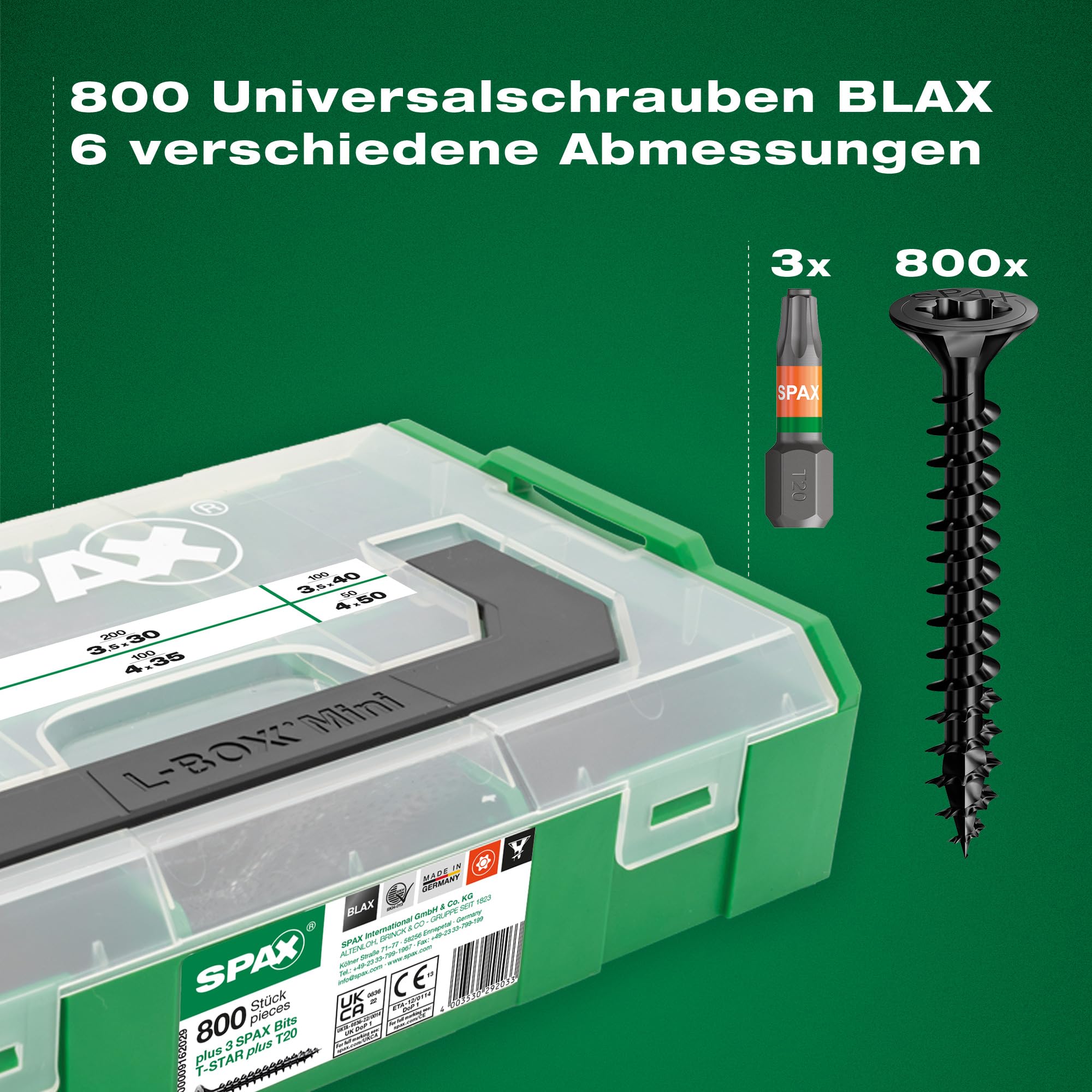 spax-montagekoffer-l-boxx-mini-blax-800-universalschrauben-schwarz-3x-t20 image 2